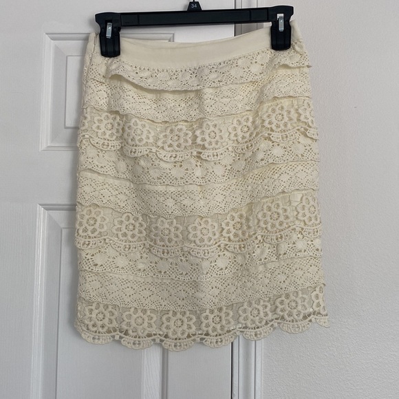 Blue Rain creamy white crochet skirt. - Picture 13 of 13